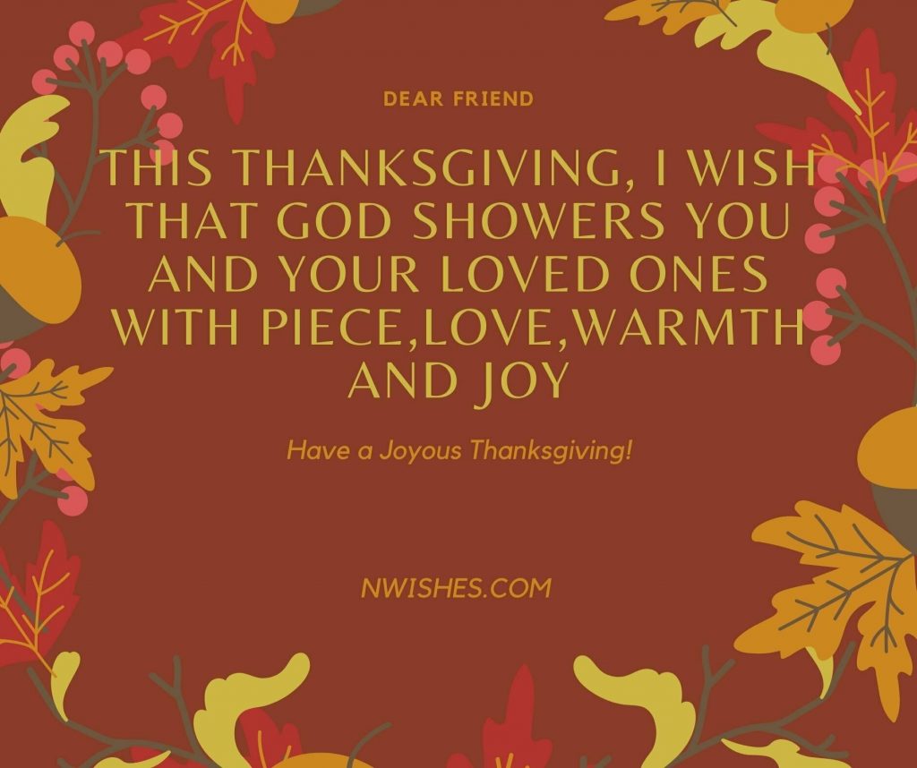 Emotional Thanksgiving Wishes For Friends