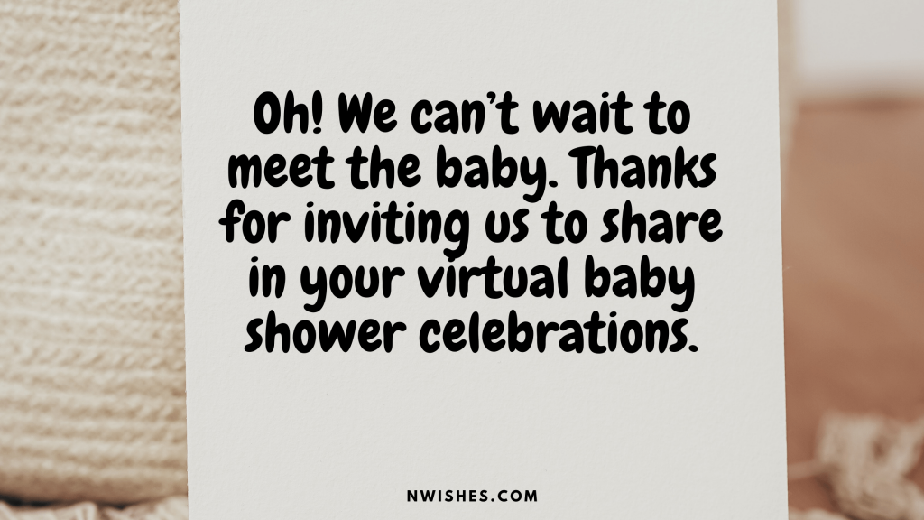 Lovable Messages For Virtual Baby Shower