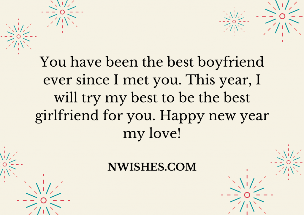 Attractive Wishes for Girlfriend on New Year