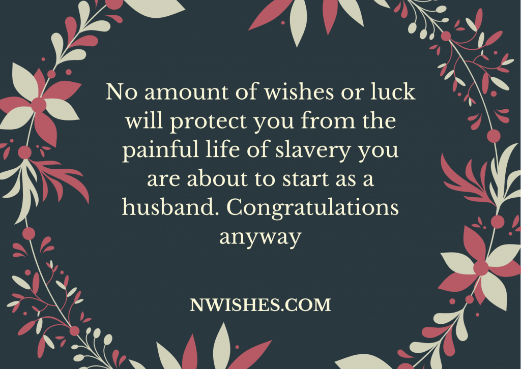 Funny Wedding Wishes for Newly Wed Couple