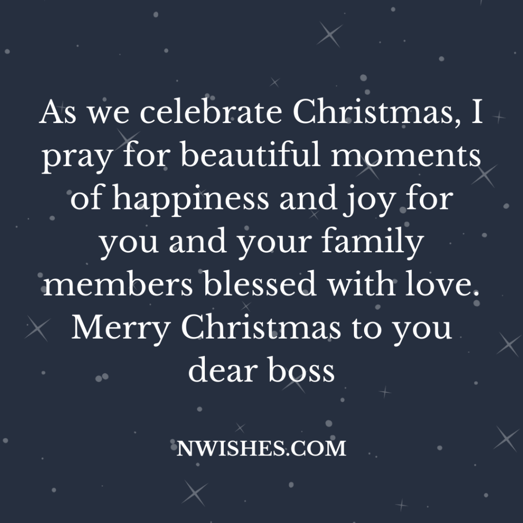 Happy Holiday Wishes for Boss on Christmas Day