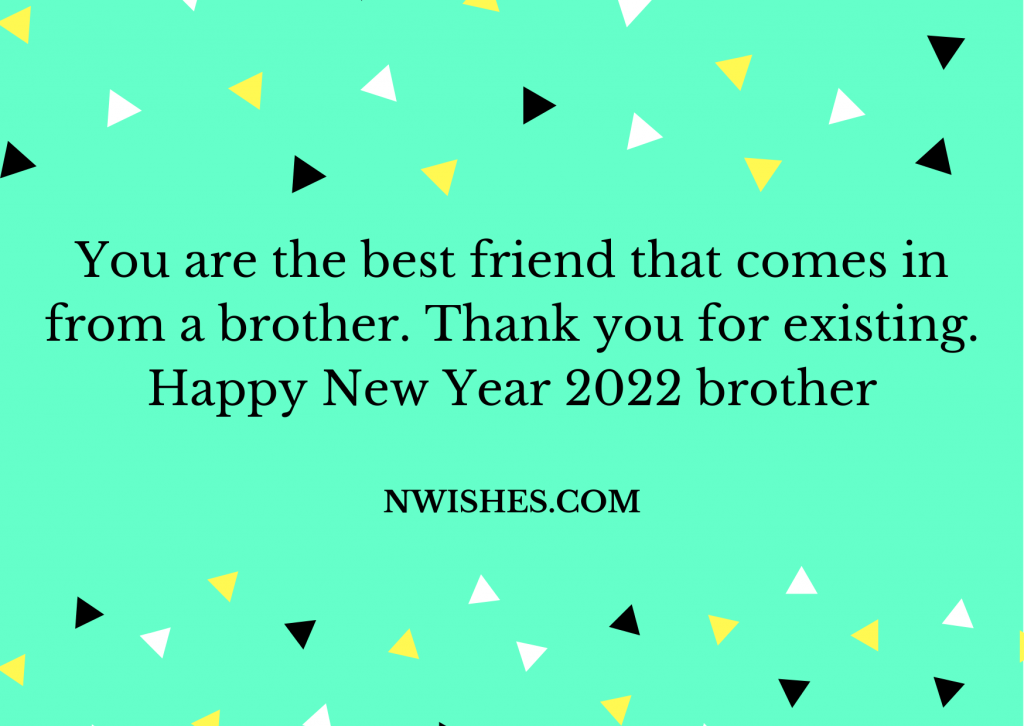 Lovely Wishes on New Year for Brother from Sister