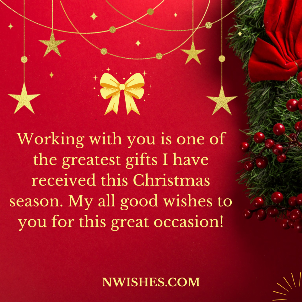 Short and Simple Wishes for Colleagues on Christmas
