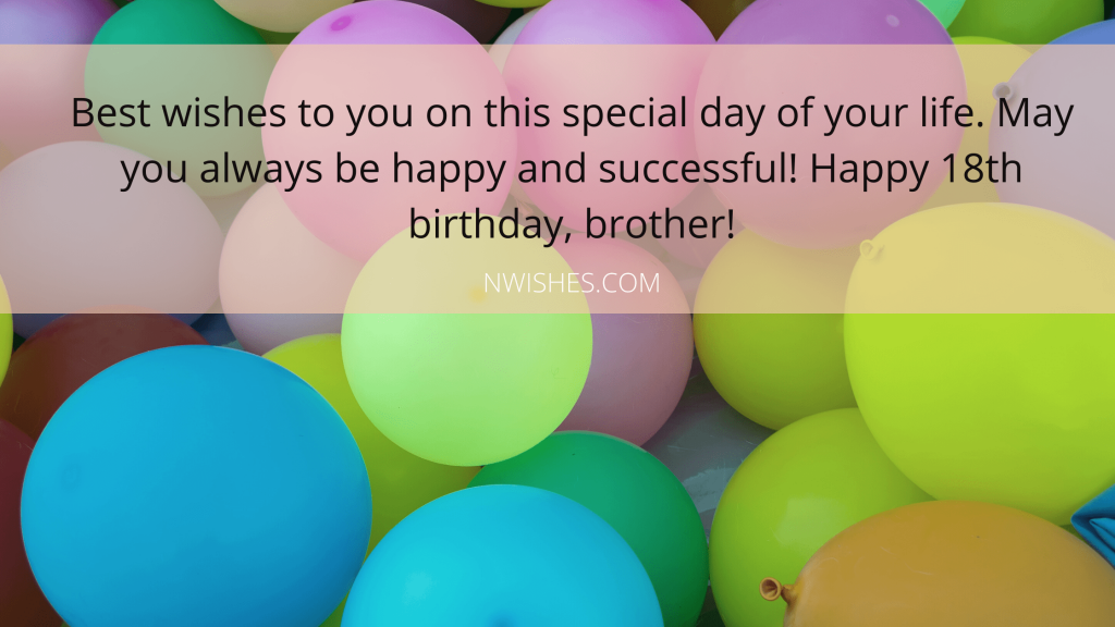 18th Birthday Wishes for Brother