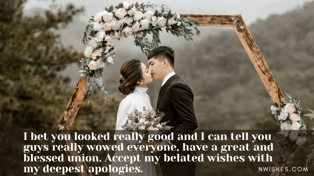 Cute Belated Wedding Wishes for Friend