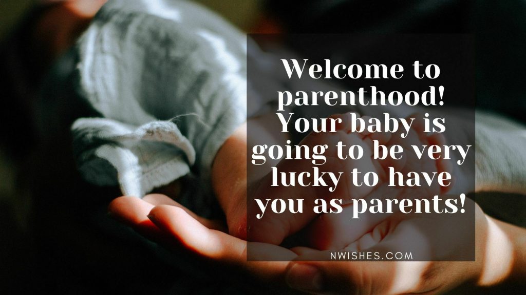 Welcome message for newborn baby
