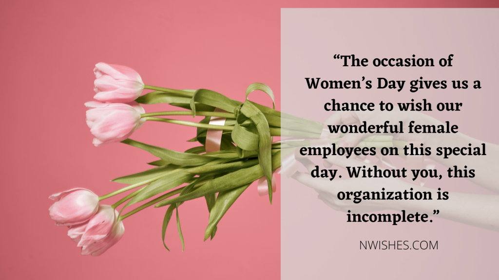 Womens Day Message for Female Employees