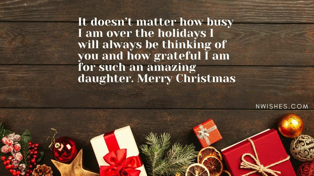 Merry Christmas Wishes for Daughter from Father