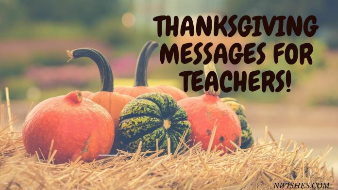 Thanksgiving messages for teachers