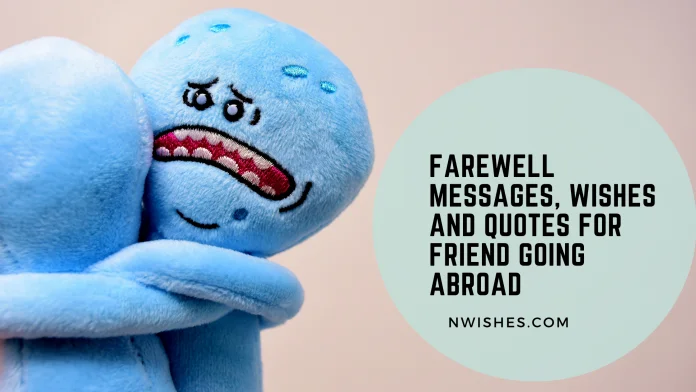 Farewell Messages Wishes and Quotes for Friend Going Abroad