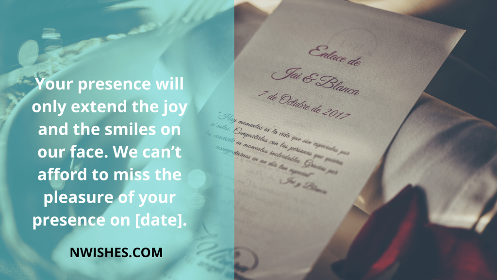 Wedding Invitation Messages for Friends
